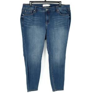 Torrid Jeans Plus Size 20 New Skinny Blue Stretch Denim Pockets Ankle High Rise